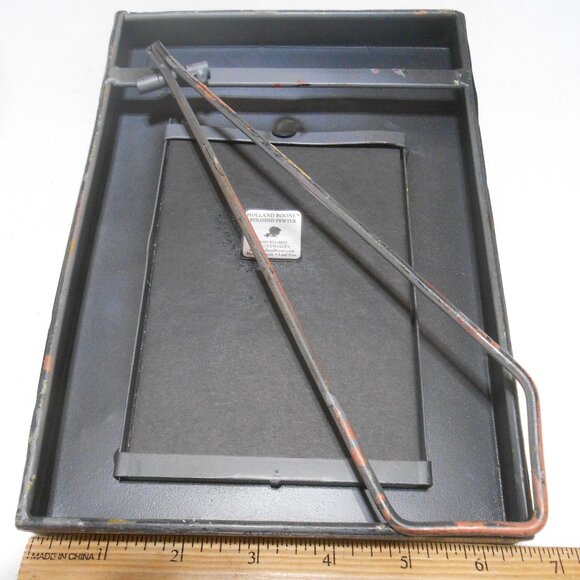 VTG HOLLAND BOONE POLISHED PEWTER LEAD FREE PICTURE FRAME HOLDS 4X6" PHOTO GLASS - Picture 10 of 12